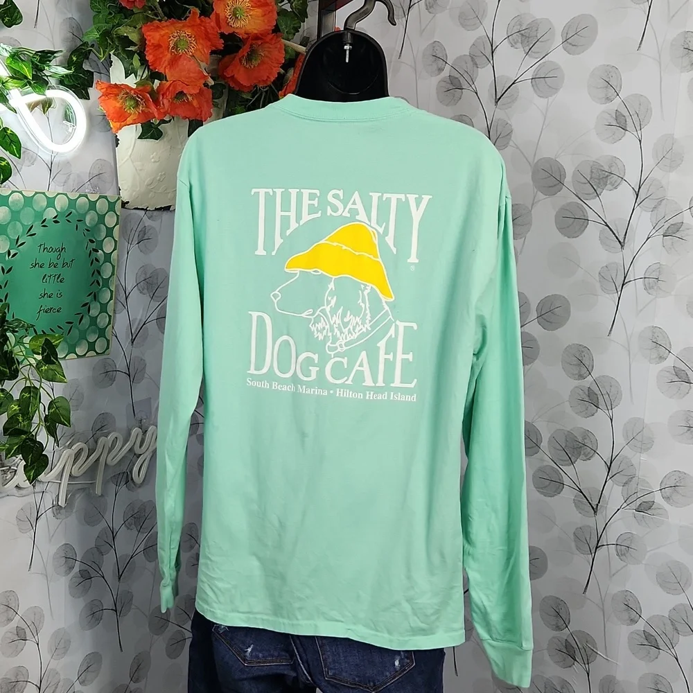 The Salty Dog Cafe Mint Green Long Sleeve Graphic Tee - Picture 4 of 7